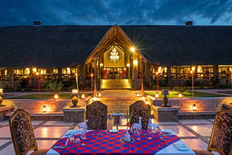 Lake Manyara Kilimamoja Lodge Romantic Dinner Setup